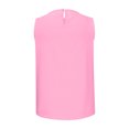 thumbnail image 5 of Qertyioot Hauts d'Été Décontractés pour Femmes, Couleur Unie, Col Rond, Sans Manches, Amples, Blouses Merci, 5 of 5