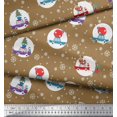 thumbnail image 2 of Soimoi Modal Satin Fabric Gift Box,Car & Santa Christmas Print Sewing Fabric Yard 42 Inch Wide, 2 of 3