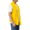 thumbnail image 4 of INSPIRE CHIC Men's Vest Open Front Asymetric Hem Sleeveless Cardigan Vest 50 Yellow, 4 of 7