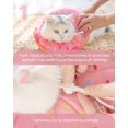 thumbnail image 2 of Collier de Récupération Ajustable en Forme de Beignet pour Chat, Cône Souple pour Chat, Collier Élisabéthain après Chirurgie (Rose) m, 2 of 8