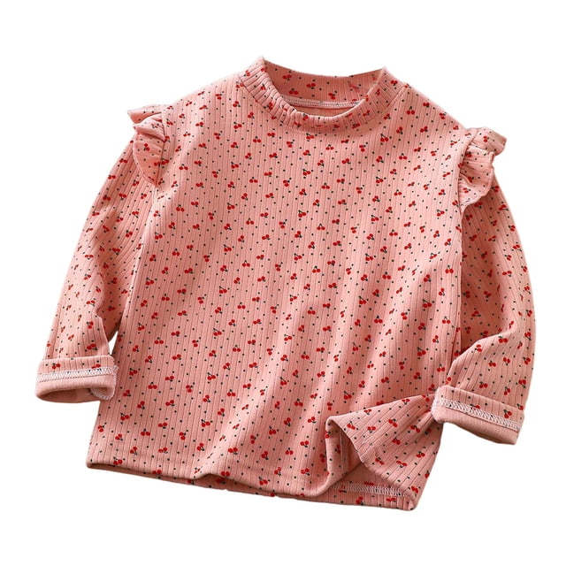 Yammkia Chandails Athlétiques pour Filles T-Shirts à Manches Longues pour Filles T-Shirts Décontractés à Col Rond Confortables Mignons T-Shirts Basiques Hauts pour Enfants Taille 10-11 (Rouge, 10-11 Ans)