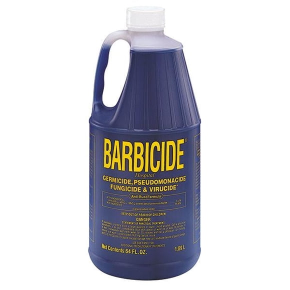 Barbicide Hospital Grade Disinfectant for Barber Shops, Nail Salons, and Spas, (64oz / 1.89L)