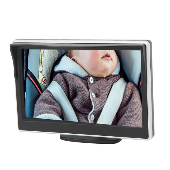Caméra Arrière pour Voiture Bébé, Rétroviseur de Voiture Bébé 5 Po CC 12 V à 24 V, Écran HD Rotatif à 120 pour Véhicule