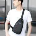 thumbnail image 2 of Mini Sling Bag for Men Chest Bag Utility Crossbody Backpack For Hiking Travel Sports Running,Gray, 2 of 7