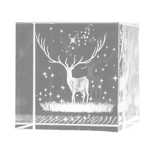 EGNMCR Room Decor, Home Decor Crystal Carved With, System, Clouds, Heart-shaped Desktop, Gift Ornaments Inner carving