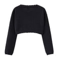 thumbnail image 2 of zbxnLI Toddler Girls Bolero Cardigans Lightweight Long Sleeve Knit Open Front Cropped Cardigan Sweaters, 2 of 3