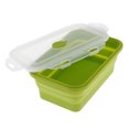 thumbnail image 3 of S SERENABLE 540ML Foldable Silicone Lunch Box Storage Jars Camping Bowl - Green 540ML Green, 3 of 9