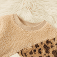 thumbnail image 4 of PatPat Girls Fleece Sweatshirts and Leopard Jogger Pants Colorblock 2 Pieces Outfit Set Sizes 4-12, 4 of 7