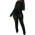 thumbnail image 4 of Honganda Slim Pleated Zipper Hooded Top and Pants Two-piece Suit, 4 of 6