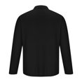 thumbnail image 3 of RXIRUCGD Chemise Décontractée pour Homme à Manches Longues avec Boutons, Poche et Col Rabattable, Noir, Taille : L, 3 of 5