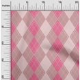 thumbnail image 2 of oneOone Cotton Silk Light Pink Fabric Check Craft Projects Decor Fabric Printed By The Yard 42 Inch Wide, 2 of 5