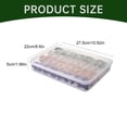 thumbnail image 2 of 1Pc Stackable Dumpling Organizer,Non-Slip Plastic Bin for Meat,Vegetables,Pasta,Transparent Food Storage Box for Kitchen and Fridge,Flat Rectangular Design Food Storage Containers with Lid(Clear), 2 of 8