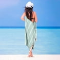 thumbnail image 4 of Serviette de Plage Turque Antiadhésive Motif Rayé Sable pour Adultes Châle de Sauna Extérieur, 4 of 6