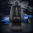 thumbnail image 4 of Maidao Car Seat Covers Full Set Leather for Mercedes-Benz for E350 2000-Present 5 Seats Waterproof Front Rear Cushion Protector Black, 4 of 8