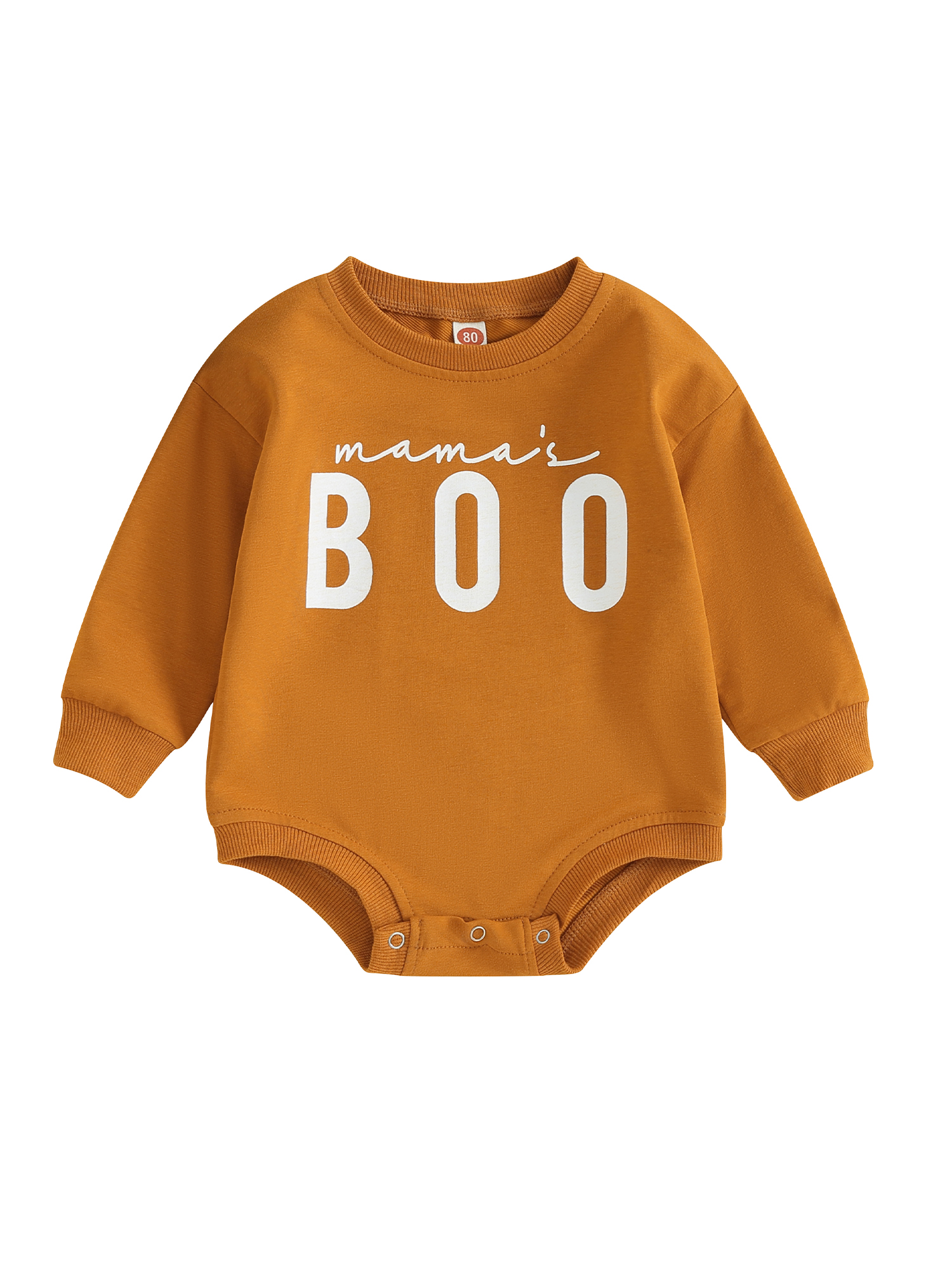 SUNSIOM Baby Halloween Rompers Newborn Letter Print Long Sleeve Bodysuit Infant Loose Fit Jumpsuits