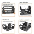 thumbnail image 4 of Gaming PC Case Open Frame, Multifunction ATX Open Chassis Case Rack DIY Assembled  For MATX ITX, 4 of 8
