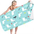 thumbnail image 2 of Sandproof Beach Blanket Lightweight Microfiber Beach Towel Super Lightweight Colorful Bath Towel Sandproof Beach Blanket Multi-Purpose Towel for Travel Swimming Pool 30X60 Inch, 2 of 4