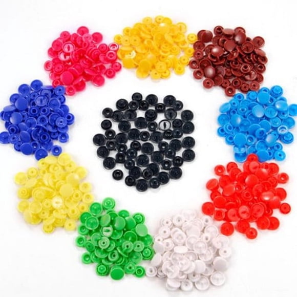 SUTENGDA 150pcs KAM T5 Snaps Resin Plastic Buttons Snap Studs (Random Color)