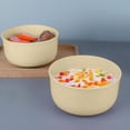 thumbnail image 5 of Wheat Straw Bowls, Usavan Microwave Dishwasher Safe Cereal Bowls, Natural Eco-Friendly Stackable Bowls for Soup Pasta Rice, 5 of 5