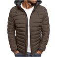 thumbnail image 2 of Yuyuzo Mens Puffer Jacket Windproof Lightweight Winter Warm Zip up Coats Quilted down Jacket with Pockets, 2 of 6