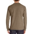 thumbnail image 3 of Pompotops Hommes Manches Longues Musclé Robuste Basique Uni Couleur Unie Blouse T-Shirt Haut Manches Longues Col Rond Blouses et Chemises en Solde, 3 of 3