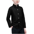 thumbnail image 2 of LSLJS Chemise à Manches Longues Boutonnée pour Tout-Petits Garçons, Haut Décontracté, Chemise à Col Rabattu, Chemises Habillées pour Enfants, Cadeaux pour Enfants, 2 of 7