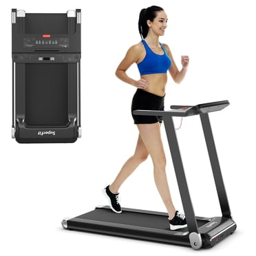 Costway Folding Electric Treadmill Compact Walking Running Machine w/APP Control Speaker