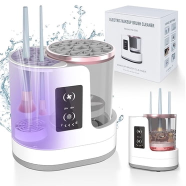 3-IN-1 Electric Makeup Brush Cleaner Machine With Makeup Brush Dryer-Holder-Portable Automatic USB Cosmetic Brushes Cleaner Tool