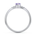 thumbnail image 3 of Birthstone Heart Ring with Shoulder Accents - Amethyst (February), 3 of 3