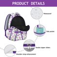 thumbnail image 3 of Bright Floral Print Student Backpack Lightweight, Multifunctional School Backpack with Romantic Rose and Peony Pattern, Adjustable Strap, Perfect for Everyday Use, 3 of 6