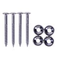 thumbnail image 1 of Graflsoa 4-Piece Silver Electric Guitar Bass Neck Ferrule Bushings with Screws for Secure Body-Neck Connection, 1 of 6
