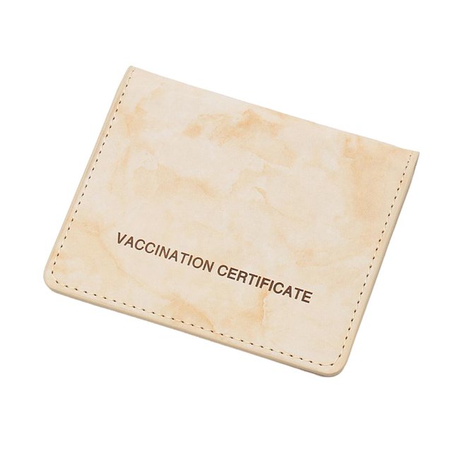 Milaget Vaccination Slim Leather Wallet for Documents Yellow