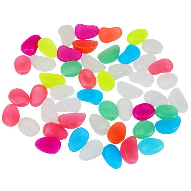 Ccdes 50pcs Glow In The Dark Artificial Luminous Pebbles Stone Aquarium Fish Tank Decor,Night Light Stone, Artificial Luminous Stone