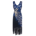 thumbnail image 1 of Plus Size Vintage 1920s Flapper Tassel Great Gatsby Evening Party Cocktail Dress, 1 of 4
