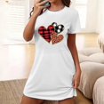 thumbnail image 2 of RXMEKW Oversized Short Sleeve Nightgown for Women with Chest Print in Polyester Spandex, 2 of 5