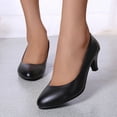 thumbnail image 2 of Dakaela Escarpins pour Femmes à Talon Bloc Bas et Épais, Bout Rond, Plateforme, Chaussures de Bureau/travail/robe, Gris, 9, 2 of 6