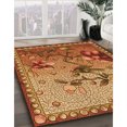 thumbnail image 3 of Ahgly Company Machine Washable Indoor Square Transitional Orange Area Rugs, 5' Square, 3 of 7
