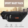 thumbnail image 2 of Unisex Fanny Pack Waterproof Large Capacity Adjustable Strap Workout Runing Hiking Outdoor Waist Pack Bag, 2 of 7