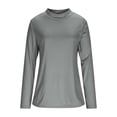 thumbnail image 4 of Floleo Women's Ribbed Turtleneck Fitted Tops Long Sleeve Shirts Basic Thermal Layering(Gray,2XL), 4 of 9
