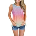 thumbnail image 3 of Women‘s Tie-Dye Shirt Workout Vest Loose Fit  Sports Running Printed Top, 3 of 5