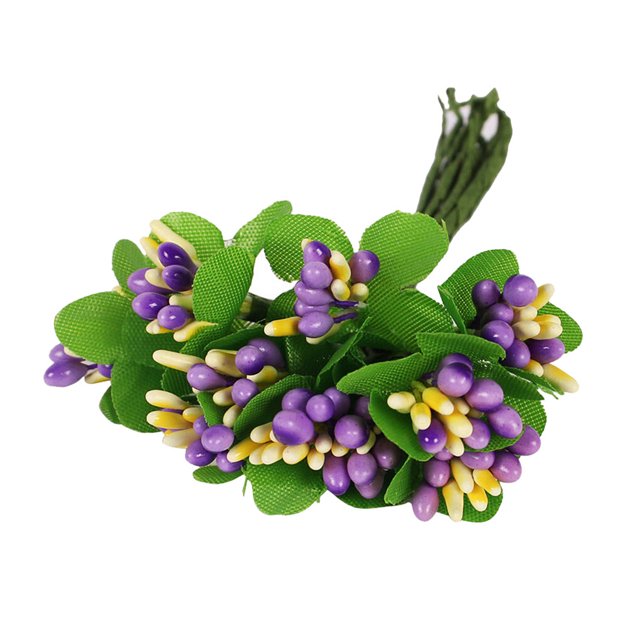facefd Plastic Flower Heads Handmade DIY artificial Simulation Bouquet Stamen for Wedding Gift Decoration 10Pcs Type 25