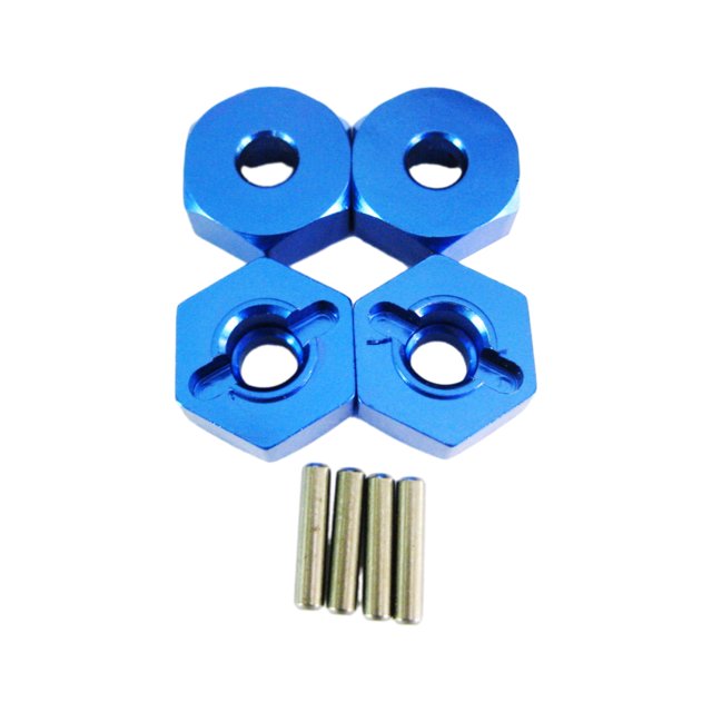 Xingzhi 4piece 5MM Alliage d'Aluminium Roue Adaptateur Support pour 1/10 AXIAL SCX10 Précision CNC Traité Alliage d'Aluminium Roue Bleu Foncé 1Set