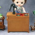 thumbnail image 3 of Miniature Wooden Washing Basin for Decor Multi Color Plastic Bathroom Scene Prop 2.5x2.5x4.5in, 3 of 9