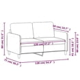 thumbnail image 4 of vidaXL 2-Seater Sofa Light Grey 120 cm Velvet, 4 of 5