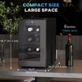 thumbnail image 3 of HOMCOM Réfrigérateur à Vin Autonome, 8 Bouteilles, Frigo à Vin Silencieux, 3 of 10