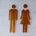 thumbnail image 1 of Lefu 1 Pair Self-adhesive Acrylic Men&Woman WC Door Sign Washroom Signage Sticker, 1 of 4