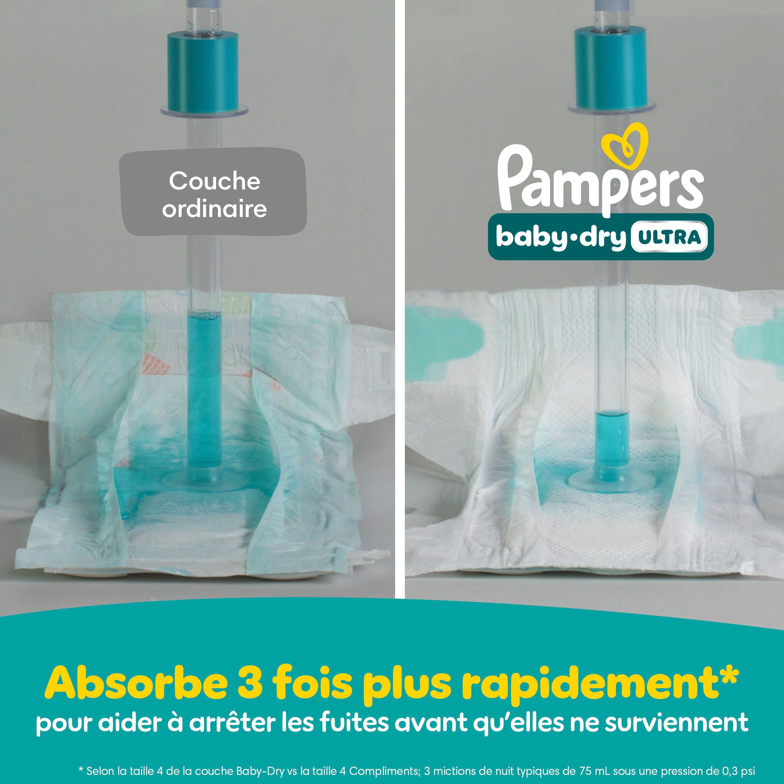 Pampers Baby Dry Ultra Couches, Taille (- lbs