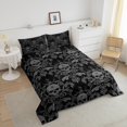 thumbnail image 4 of Erosebridal Bohemian Skull Bedding Twin Comforter Set,Exotic Style Down Comforter,Gothic Halloween Bedding Sets Twin with Comforter,Ultra Soft Hippie Room Decorative,Reversible,2-Piece, 4 of 8