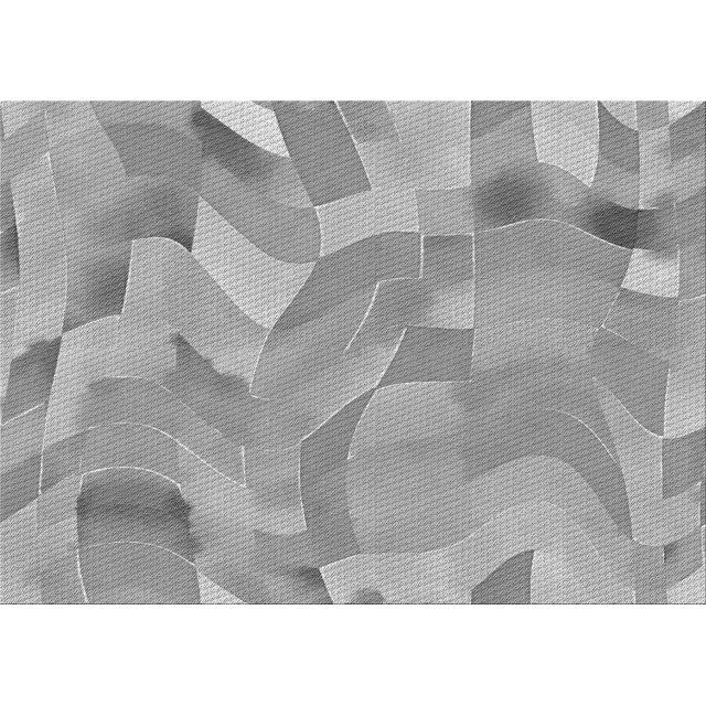 Ahgly Company Machine Washable Indoor Rectangle Transitional Gray Cloud Gray Area Rugs, 3' x 5'