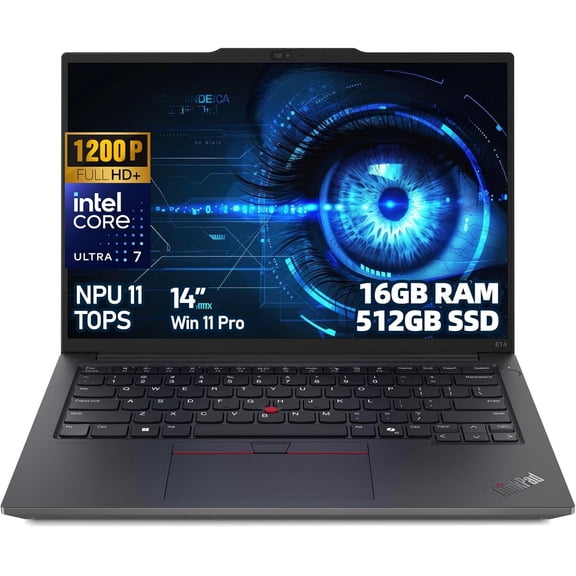 Lenovo ThinkPad E14 Gen 6 14" AI PC Business Laptop – Intel Core Ultra 7 155H, 64GB DDR5, 2TB SSD, WUXGA (1920x1200) IPS Display, Intel Arc Graphics, Windows 11 Pro, Wi-Fi 6E